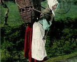 Vtg Postcard 1907 Scotland Scotch Carrying Home Peats Scotland Valentine... - $14.22