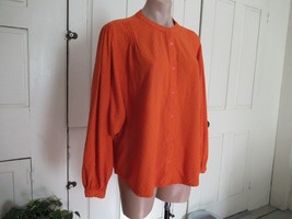 a.n.a.   A New Approach Top button up Large  orange butterfly sleeves - £8.55 GBP