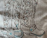 C&amp;F Home ~ COWBOY BOOTS ~ 18&quot; x 18&quot; ~ Polyester ~ Pillow Cover - $28.05