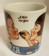 Vintage 1979 Hershey&#39;s Kisses Mug, Collector Coffee, Cocoa “A Kiss for You” - £7.13 GBP