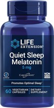 Life Extension Quiet Sleep Melatonin, 5 mg 60 vegetarian capsules - $14.11