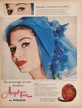 1959 Print Ad Angel Face by Ponds Makeup,Lipstick &amp; Luxury Compact Pretty Lady - £14.51 GBP