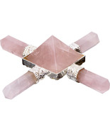 Rose Quartz 4 Elements Healing Talisman Pyramid Energy Generator! - $23.71