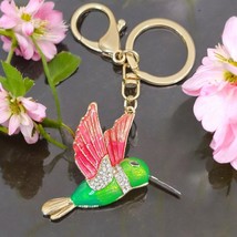 Hummingbird Keychain Hummingbird Charm Bird Animal Feature Keychain Sparkling - £7.95 GBP