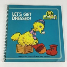 Big Bird Beep Book Let&#39;s Get Dressed Spiral Educational Muppets Vintage 1989 - £11.88 GBP