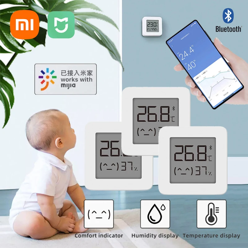  Bluetooth Thermometer Wireless Smart Home Electric Digital Hygrometer Thermomet - £138.39 GBP