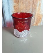Early 1900&#39;s Red Ruby Flash Souvenir Glass Small Mug TILTON NEW HAMPSHIR... - $19.12 CAD