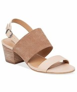 NEW LUCKY BRAND BEIGE BROWN LEATHER LOW HEELS SANDALS SIZE 8.5 M $89 - £42.92 GBP