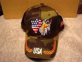 Eagle Usa American Flag #2 Baseball Cap Hat ( Camouflage ) - £8.89 GBP