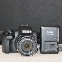 Canon Power Shot SX50 Hs 12MP 50X Zoom Bridge Digital Camera Black *GOOD/TESTED* - £100.42 GBP