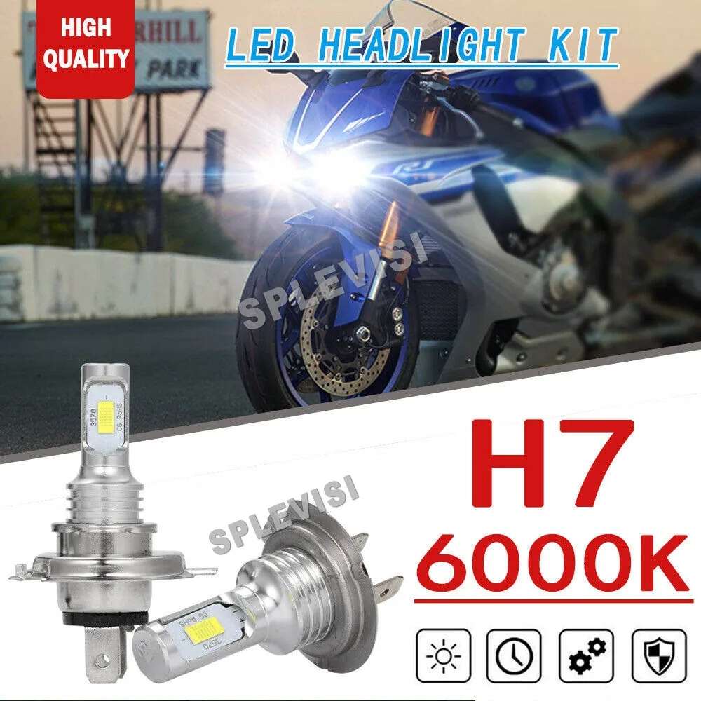 2x 70W H7 6000K Bright White CSP LED Bulbs Headlight   YZF-R6 2003-2015 YZF-R1 2 - £402.37 GBP