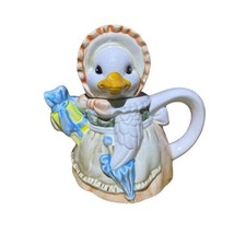 Vintage Heritage Mint Figural Ceramic Lady Mama Duck Teapot Decor Only 7x7.5 in - £16.46 GBP