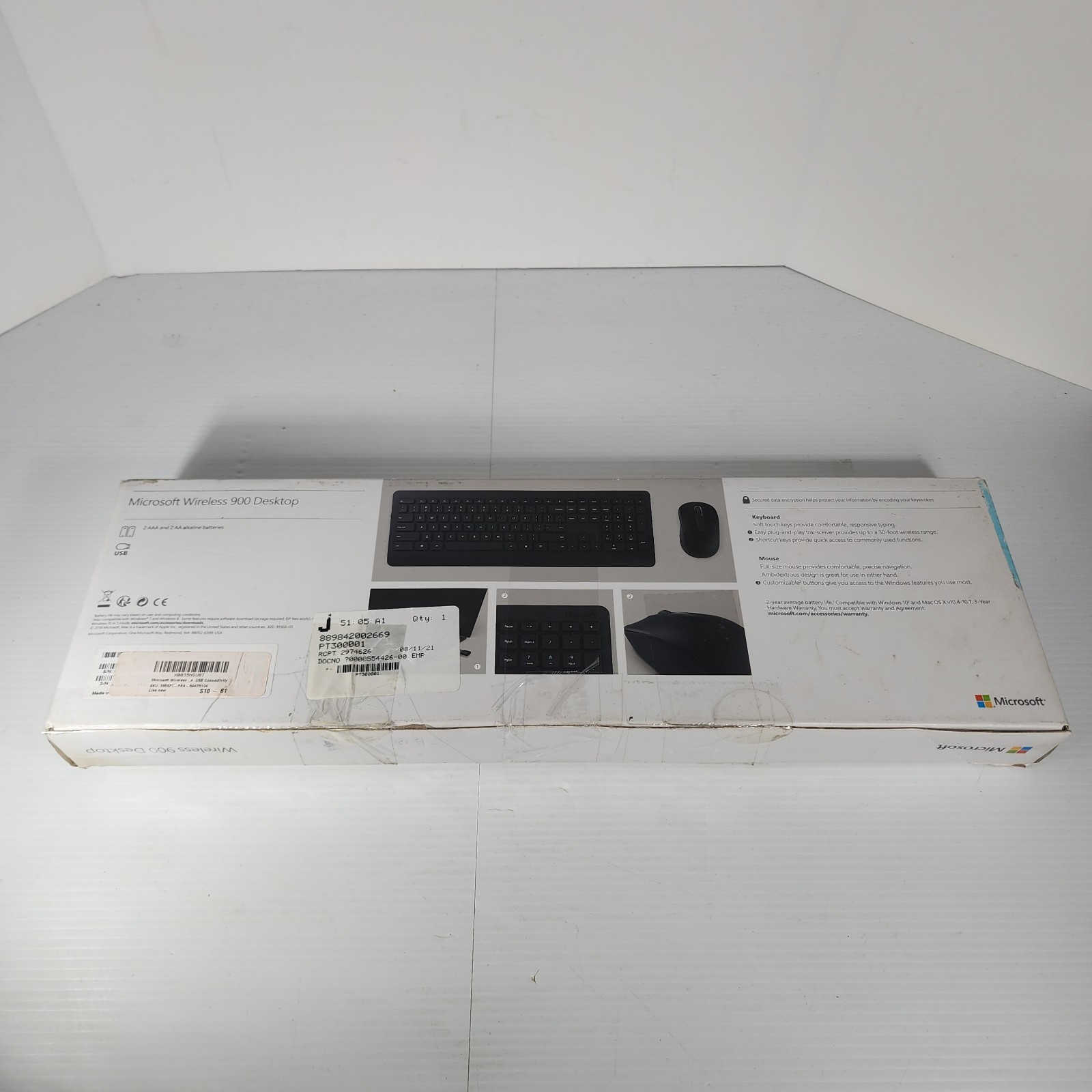 READ Microsoft Wireless 900 Desktop Wireless Keyboard & Mouse NO USB DONGLE  Item image 15