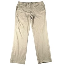 Old Navy Mens 36x32 Ultimate Straight Flat Front Khaki Chino Pants Pockets - £11.57 GBP