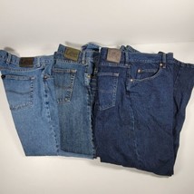 3 Pair- Lee Mens Jeans Regular Fit Straight Leg 40x30 Light, Medium &amp; Da... - $54.96
