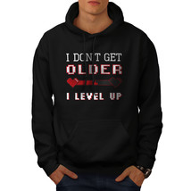 Wellcoda Level Up Age Mens Hoodie, Funny Grow Old Casual Hooded Sweatshirt - £25.23 GBP+