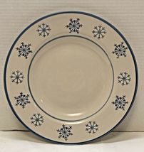 Royal Norfolk BLUE SNOWFLAKE Dinner Plate 11&quot; Blue on Cream  - £8.61 GBP