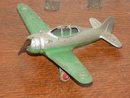 Vintage Kidde-Toy Hubley US Army Cast Metal Plane with Fold Up Wheels - $1,753.14 MXN