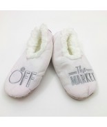 Snoozies Women&#39;s  Off The Market Slippers Non Skid Soles White Large 9/10 - $237.18 MXN