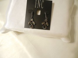 INC International Concepts 1-5/8&quot; Grey Tone Hematite Dangle Drop Earrings M735 - £7.48 GBP