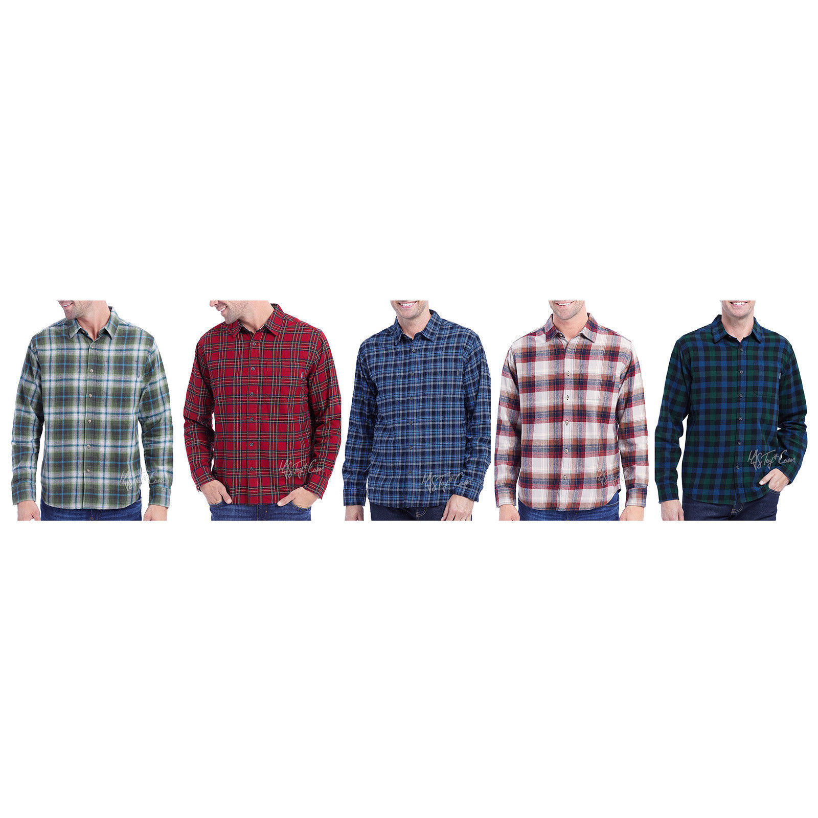 NWT Eddie Bauer Bristol Men's Soft Plaid Flannel Long Sleeve Shirt Size S-XL - £31.96 GBP