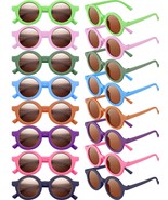 16 Pairs Kids Sunglasses Cute Round Sunglasses Toddler Glasses for Kids ... - £25.50 GBP