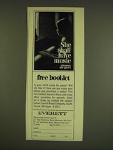1966 Everett Piano Ad - She shall have music wherever she goes! - $18.49
