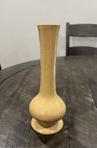 Haeger Pottery Vintage Brown Specked Flower Bud Vase 8¼&quot; - $29.69