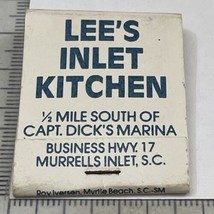 Vintage Matchbook Lee’s Inlet Kitchen Restaurant Murrells Inlet SC gmg  Unstruck - £9.78 GBP