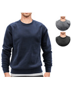 Men&#39;s Cotton Blend Jersey Sweatshirt Classic Long Sleeve Crewneck Sweater - $472.83 MXN