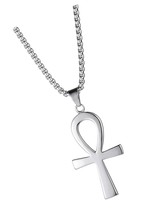 Men&#39;s Womens Stainless Steel Ankh Cross Necklace - $60.48 CAD