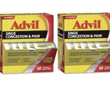2  BOXES OF ADVIL SINUS CONGESTION &amp; PAIN, 1/PK-50 PK/BOX - £48.03 GBP