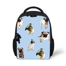 Lady Cute Pet Dog Printing Mini Travel Purse Fashion Daypack  Pug PU Backpack Fo - £137.93 GBP