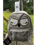 Betsey Johnson Kitch Owl Backpack You&#39;re a Hoot Large School Bag Grey BB... - $120.88 CAD