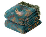 Boho Throw Blanket For Bed - 100% Cotton Ultra Soft Rustic Quilt - Bird ... - £62.05 GBP