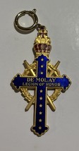 De Molay Legion of Honor Pendant  Vintage Keychain Lodge 3” - $25.67
