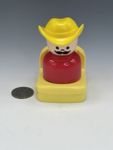 Fisher Price Little People Jumbo Large Cowboy w/ Chair Farmer Figure Toy - £12.30 GBP