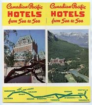 Canadian Pacific Hotels From Sea to Sea Booklet 1954 Railroad Route Map - $11.88