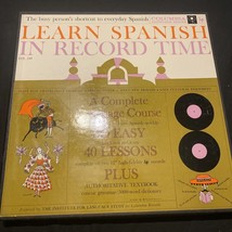 Learn Spanish in Record Time (Vinyl 1960 2-LP Columbia Language Series Box Set) - £12.10 GBP