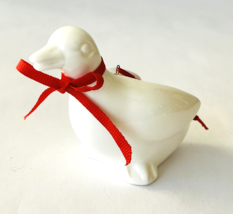 Dept 56 Goose Christmas Holiday Ornament All White 50% Fine Bone China - £9.15 GBP