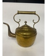 Antique Moroccan Moorish Large Heavy Solid Brass Kettle, 19th C - $940.83 MXN