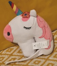 Baby Unicorn Head Plush Soft Toy 7&quot; - £8.63 GBP