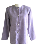 Blair Boutique Vintage Women&#39;s Long Sleeve Shimmer Blouse Sz S Purple Li... - $24.49