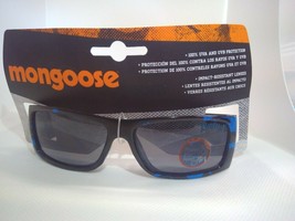 Boys Kids Mongoose Sunglasses 100% UVA And UVB Protection black &amp; blue b... - £5.56 GBP