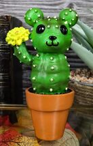 Bristles Cactus Bear In A Pot Figurine Whimsical Fairy Garden Succulent ... - €12,90 EUR