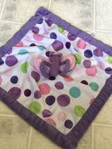 Carter&#39;s Purple BUTTERFLY Lovey Security Blanket Polka dots Circles Pink - £19.48 GBP