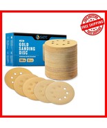 100PCS 5-Inch Gold Sanding Discs with Anti-Clog Coating for Orbital Sanders - $28.70