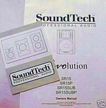 Soundtech SR15 SR15P SR15SUB SRSUBP Revolution Monitor Original Owner&#39;s ... - $12.86