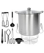 (Black) 21.5 Quart Canning Pot with Rack and Lid, Large Water Bath Canni... - $247.85