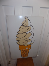 Vintage Ice Cream Cone Metal Sign - $222.75
